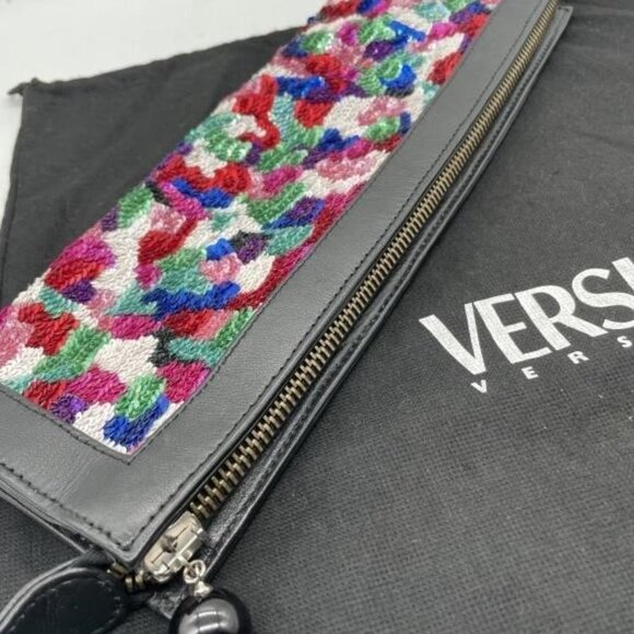 Versus Versace Confetti Envelope Zippered Clutch Bag with dustbag - Picture 5 of 7